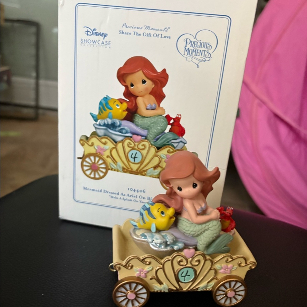 Precious Moments Mermaid Ariel with Flounder Figurine -Age 4